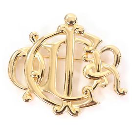 Spilla Christian Dior D'oro Metallico