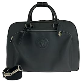 Versace-Bolsa Boston 2 em 1 de couro Medusa Gianni Versace-Preto