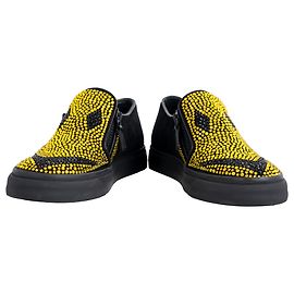 Giuseppe Zanotti Crystal Embellished Slip On Trainers Black