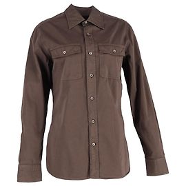 Camicia in twill Tom Ford in cotone marrone Marrone Rosso