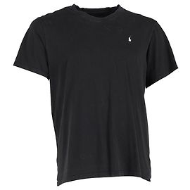 Camiseta de algodón negro con logo bordado Polo Ralph Lauren Negro