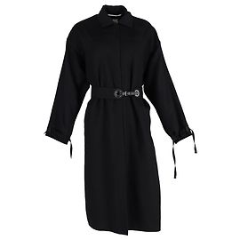 Hermès Belted Coat in Black Cashmere Black