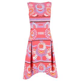 Peter Pilotto Printed Midi Flared Dress in Multicolor Polyester Multiple colors