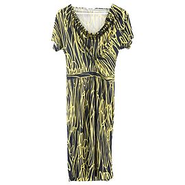 Abito Stampato Moschino Cheap & Chic in Seta Blu Navy Blu Blu navy