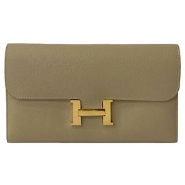 Cartera Long Constance de Cuero Epsom Hermès Beige