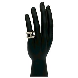 Hermès Hermes Osmos GM Silver 925 Band Ring Silvery