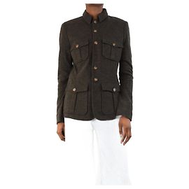 Polo Ralph Lauren Khaki Tweed-Jacke - Größe XS Grün