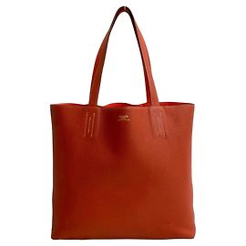 Hermès Hermes Double Sens 45 Tote Bag Red