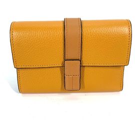 Loewe Brown Leather Tri-Fold Wallet Brown