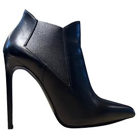 Saint Laurent Paris High-Top Studded Sneakers Nero
