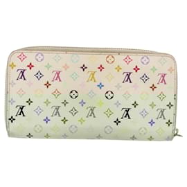 Louis Vuitton-LOUIS VUITTON Monogram Multicolor Zippy Wallet Wallet White M60241 Auth 142357-White