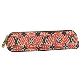 Louis Vuitton Giant Crafty Trousse Elizabeth Stiftetui Rot GI0498 LV Auth 142342 Rot Monogramm