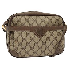 Gucci Borsa a spalla GG Supreme in PVC beige oro Auth ep10845 Beige D'oro
