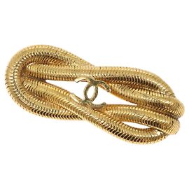 Spilla CHANEL metallo oro CC Auth bs29186 D'oro