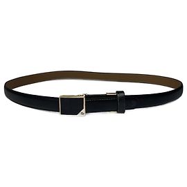 Cinto de couro Dior vintage preto com estampado de cobra Preto
