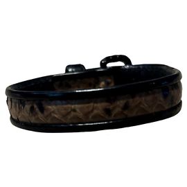 Bottega Veneta Python-Black Bracelet - With Original Dustbag Black