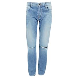 Saint Laurent-Saint Laurent Hedi Slimane washed skinny denim jeans-Blue