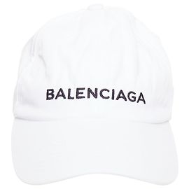Baseballcap mit gesticktem Balenciaga-Logo Weiß