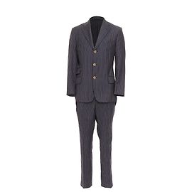 Conjunto de blazer cropped de rayas de un solo botón de Etro Gris