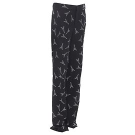 Balenciaga Demna Runway Eiffel Tower crystal trousers pants Black