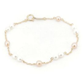 Bracciale in perle d'acqua dolce Tasaki Au750 D'oro
