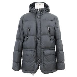 Casaco curto de nylon acolchoado Salvatore Ferragamo Cinza Cinza antracite