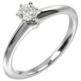 Tiffany & Co. Tiffany Setting Solitärring aus Platin mit RBC-Diamant Silber