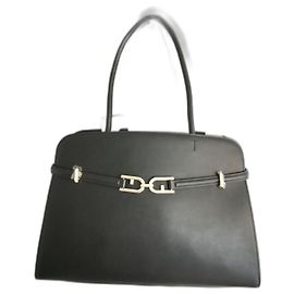 Furla Black Smooth Leather Handbag Gold Hardware Black Gold hardware