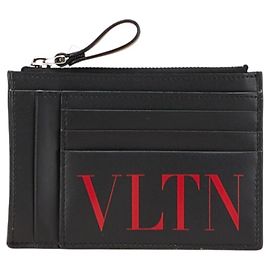 Valentino VLTN Logo Coin Purse Black