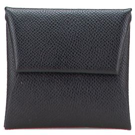 Hermès Bastia Coin Purse in Black Epsom Leather Black