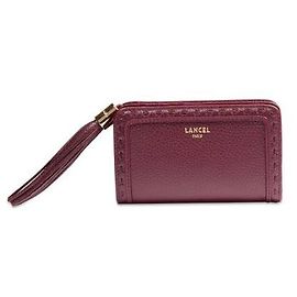 Portefeuille compact Lancel Dark red