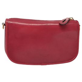 Pochette en cuir LOEWE or rose Auth 140238 Rose Doré