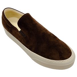 The Row Brown Suede Slip On Marie H Sneakers Brown