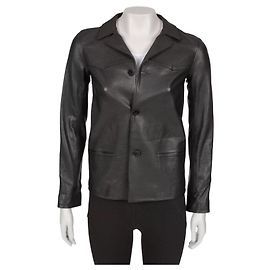 Schwarze Lederblazer von Saint Laurent - Größe FR36 / XS Schwarz