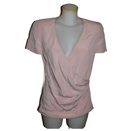 Top Valentino Garavani em seda e acetato rosa Rosa