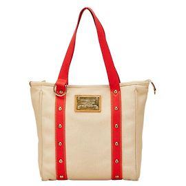 Louis Vuitton Antigua Cabas MM Tasche Rot Beige