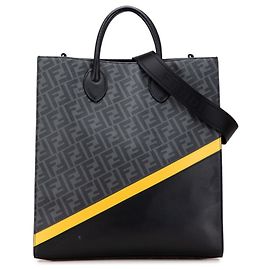 Fendi Zucca Tote/Shoulder Bag Brown Black