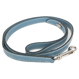 Hermès Hermes Light Blue Leather Dog Leash Light blue