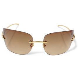 Autre Marque Gafas de sol Cartier Panthère de Cartier Marrones Oro Castaño