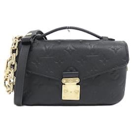 Louis Vuitton-Louis Vuitton Monogram Empreinte Pochette Metis EW Shoulder Bag-Black