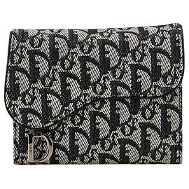 Christian Dior Dior Oblique Trotter Saddle Notebook Cover Black