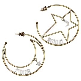 J'Adior Moon Star Creolen aus Metall von Christian Dior Golden