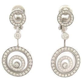 ORECCHINI CHOPARD HAPPY SPIRIT 84/5962 ORO BIANCO DIAMANTI 1.90CT Argento