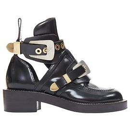 Botas Moto Cut Out Balenciaga Negro