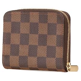 Louis Vuitton-Louis Vuitton Zippy Coin Purse Damier Coin Purse-Metallic,Bronze