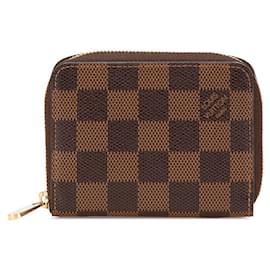 Louis Vuitton-Louis Vuitton Zippy Coin Purse Damier Coin Purse-Metallic,Bronze