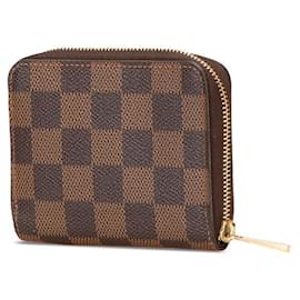 Louis Vuitton-Louis Vuitton Zippy Coin Purse Damier Coin Purse-Metallic,Bronze