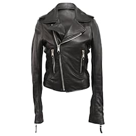 Balenciaga-Balenciaga Biker Jacket in Black Leather-Black