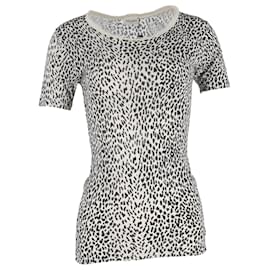Saint Laurent-Saint Laurent Leopard Print T-shirt in Animal Print Viscose-Other,Python print