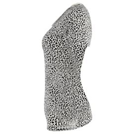 Saint Laurent-Saint Laurent Leopard Print T-shirt in Animal Print Viscose-Other,Python print